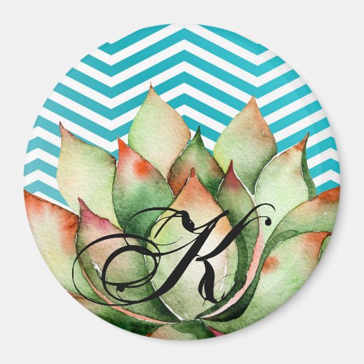 Personalisiert Magnet Boho Cacti Cactus Succulent (Vorne)