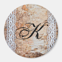 Personalisiert Magnet Country Stall Lace Trim Ed
