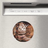 Personalisiert Magnet Cowboy Boots Barn Wood Rusti (In Situ (Geschirrspüler))