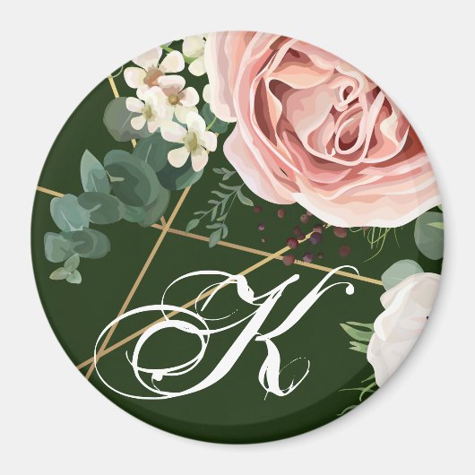 Personalisiert Magnet Geometric Garden Rose Hunter (Vorne)