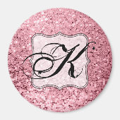 Personalisiert Magnet Rose Gold Glitzer (Vorne)