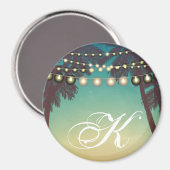 Personalisiert Magnet XMAS Beach Sunset Palm Trees (Vorderseite/Rückseite)
