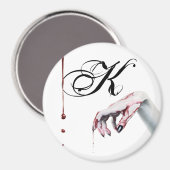 Personalisiert Magnet zombie Blut Tropfen Vampir G (Vorderseite/Rückseite)
