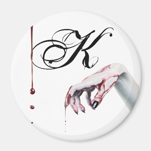 Personalisiert Magnet zombie Blut Tropfen Vampir G (Vorne)