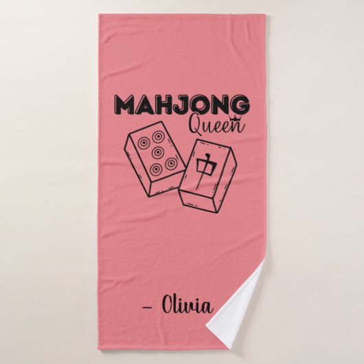 Personalisiert Mahjong Queen Badehandtuch (Badehandtuch)