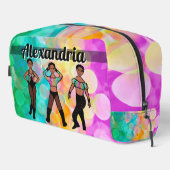 Personalisiert Majorette Dancer Pastel & Black #1 Waschbeutel (Rechte Ecke)