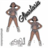 Personalisiert Majorette / Tänzerin, Tänzerin Aufkleber (Vorderseite)