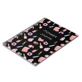 Personalisiert Makeup Kosmetik Muster Kosmetologie Notizblock (Linke Seite)