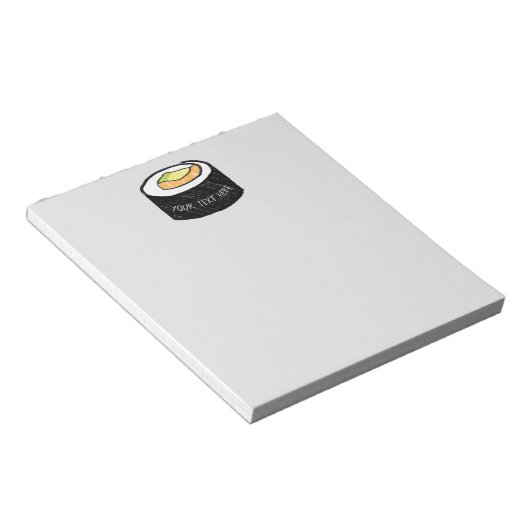 Personalisiert Maki Sushi | Alaska Roll Sushi Notizblock (angewinkelt)