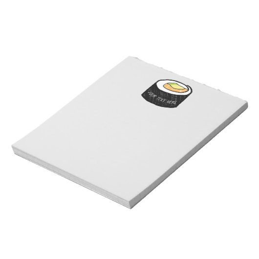 Personalisiert Maki Sushi | Alaska Roll Sushi Notizblock (Rotiert)