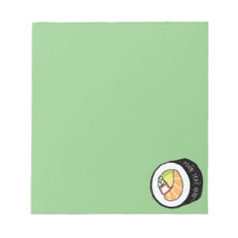 Personalisiert Maki Sushi | Lachs California Roll Notizblock