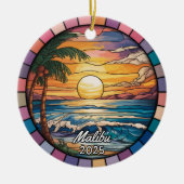 Personalisiert Malibu-Ornament, Kalifornien Keramik Ornament (Vorne)