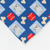 Personalisiert Malshi Blue Fleece Blanket (Ecke)