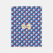 Personalisiert Malshi Blue Fleece Blanket (Vorderseite)