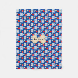 Personalisiert Malshi Blue Fleece Blanket