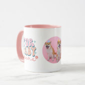 Personalisiert Mama Baby Tasse Retro Pink (Vorderseite Links)