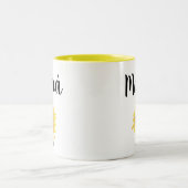 Personalisiert Mamá Est. Farbige Sonnenblume Zweifarbige Tasse (Mittel)