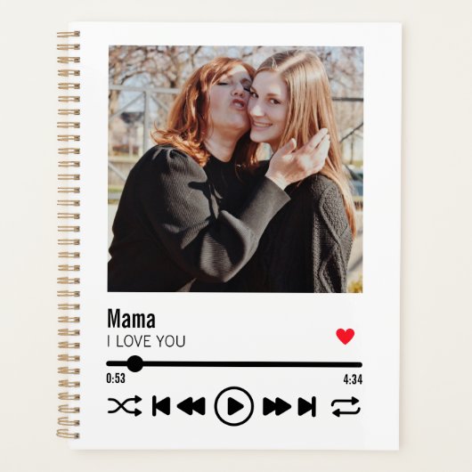 Personalisiert Mama I Liebe You Mother's Day Planer (Vorderseite)