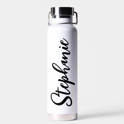 Personalisiert Mama Leopard Typografie Mama Gesche Trinkflasche (Rückseite)
