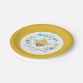 Personalisiert Mama to Bee Baby Dusche Pappteller (Schrägansicht)