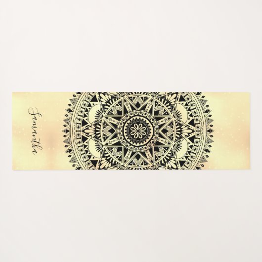 Personalisiert Mandala Blue Yoga Mat Yogamatte (Rückseite (Horizontal))