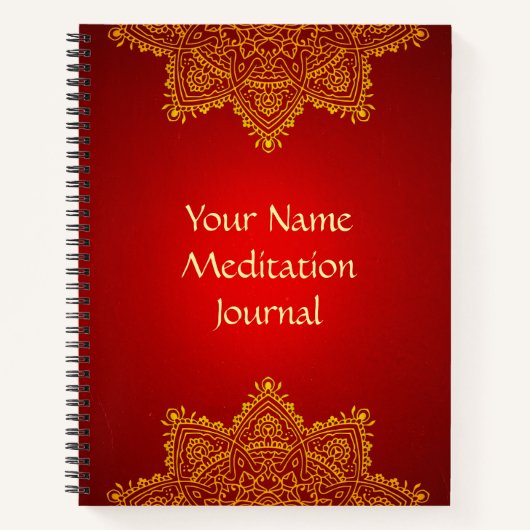 Personalisiert Mandala Meditation Journal Notizblock (Vorderseite)