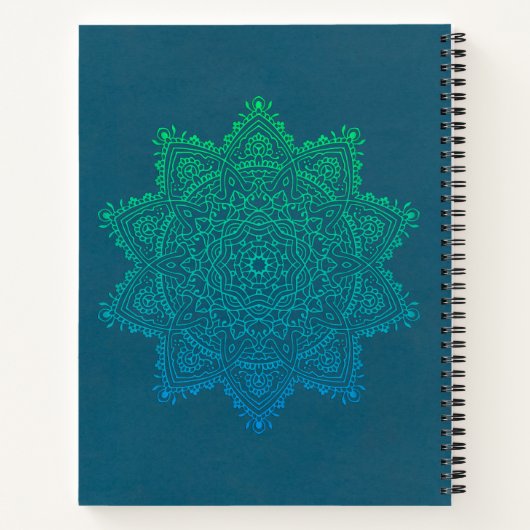 Personalisiert Mandala Meditation Journal Notizblock (Rückseite)