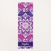 Personalisiert Mandala Yoga Mat Lila Pink Ombre Yogamatte (Vorderseite)