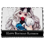 Personalisiert Manga Art "Alice" Große Geschenktüte (Vorderseite)