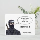 Personalisiert Manga Comic Ninja Danka-Karte Dankeskarte (Stehend Vorderseite)
