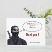 Personalisiert Manga Comic Ninja Danka-Karte Dankeskarte (Stehend Vorderseite)