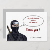 Personalisiert Manga Comic Ninja Danka-Karte Dankeskarte (Vorne/Hinten)