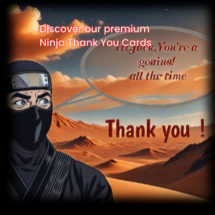 Personalisiert Manga Comic Ninja Danka-Karte Dankeskarte
