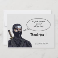 Personalisiert Manga Comic Ninja Danka-Karte