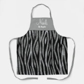 Personalisiert Maniküre Nail Tech Zebra Schürze (Vorderseite)