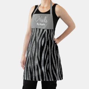 Personalisiert Maniküre Nail Tech Zebra Schürze