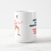 Personalisiert Marathon Man Name Zeit und Ort Kaffeetasse (Mittel)