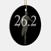 Personalisiert Marathon Runner 26.2 Keepake Black Keramik Ornament (Rechts)
