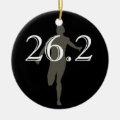 Personalisiert Marathon Runner 26.2 Keepake Black Keramik Ornament (Vorne)