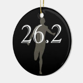 Personalisiert Marathon Runner 26.2 Keepake Black Keramik Ornament (Links)