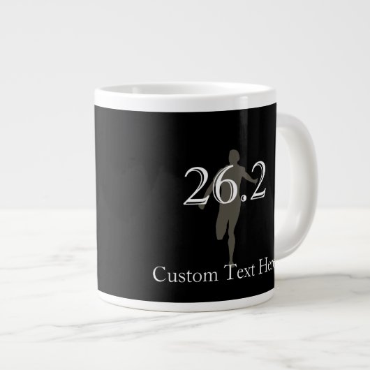 Personalisiert Marathon Runner 26.2 Keepake Jumbo-Tasse (Vorderseite Rechts)
