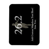 Personalisiert Marathon Runner 26.2 Keepake Magnet (Vertikal)