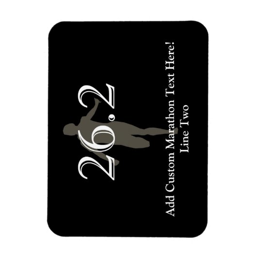 Personalisiert Marathon Runner 26.2 Keepake Magnet (Vertikal)
