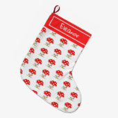 Personalisiert Märchenwald Toadstool Großer Weihnachtsstrumpf (Vorderansicht (hängend))