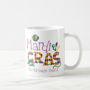 Personalisiert Mardi Gras Kaffeetasse