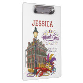 Personalisiert Mardi Gras Klemmbrett (Rechts)