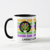 Personalisiert MARDI GRAS Masquerade Afro Tasse (Links)
