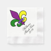 Personalisiert Mardi Gras Serviette (Vorderseite)