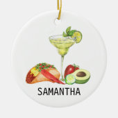 Personalisiert Margarita Mexicanisches Nahrungsmit Keramik Ornament (Vorne)