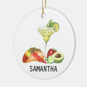 Personalisiert Margarita Mexicanisches Nahrungsmit Keramik Ornament (Links)
